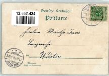 25599 W2211 Wewelsfleth 1898 Lithographie Fähre Störort Dorfkirche