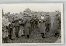 Tilsit Sowetsk Offiziere in Uniform führen eine Gasmaskeninspektion durch Ort lt. Fotograf Kallweit Wehrmacht WK II Foto AK