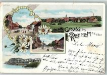 27336 W2818 Rethem Aller 1899 Lithographie Seebrücke Langestraße