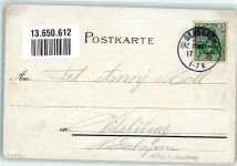 79650 W7860 Gersbach , Baden 1915 Gebrauchsspuren Lithographie Haus Brutschin Wanderer Erh. II-Stauchung