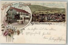 36381 W6490 Schlüchtern 1898 Lithographie Hotel zum Stern