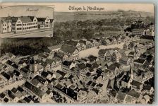 86732 W8867 Oettingen i.Bay. 1917 - Pensionat Stadttor Marktplatz