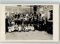 79730 W7886 Murg , Baden Foto AK Gasthaus zur Sonne Gruppenaufnahme