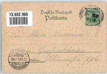 Reichenau i. Sachsen Bogatynia 1904 Lithographie Gasthaus zum Bahnhof Bahnhof Bahnpost Zittau- Zug 2610