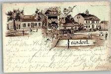 06386 O4371 Frassdorf 1900 Lithographie Herrenhaus Gute Gasthaus Hoppe