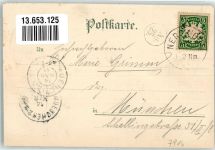 89278 W7916 Oberfahlheim 1901 Lithographie Gasthaus Pfarrhof Brauhaus Schule Kirche