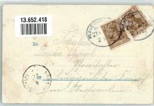 98701 O6314 Neustadt a Rennsteig 1907 Lithographie Hirsch Forsthaus Gasthaus Arnstädter Hof Bahnpost Plaue