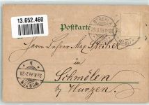 01619 O8401 Lorenzkirch 1899 Lithographie Festwiese Salondampfer Gasthaus zum Stern Gut Görne Gut Ohmigen