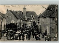 06909 O4606 Pretzsch Elbe 1921 Foto AK Elbstraße Schulfestzug