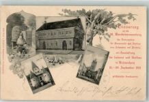 89264 W7912 Weißenhorn 1902 - 22. Wanderversammlung Ausstellung für Bienenzucht und Obstbau 1902 Oberes und Unteres Tor Bienenkorb Festhalle