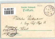 59423 W4750 Unna 1898 Lithographie Bergmann Saline Badehaus Im Kurpark Rose