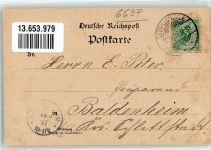 66625 W6697 Nohfelden 1897 Lithographie Schlossturm Gasthauszur Post