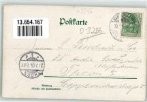 39439 O3256 Güsten , Anh 1904 Gebrauchsspuren Lithographie Bahnhof