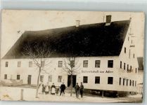 89231 W7910 Neu-Ulm 1915 Foto AK Gasthaus zum Adler Ort lt. Stempel