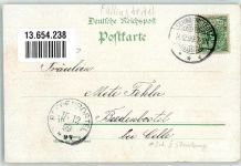 29690 W3033 Schwarmstedt 1899 Gebrauchsspuren Lithographie Marktplatz Villa Kirche Kais. Postamt