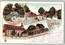 29471 W3136 Gartow , Elbe 1899 Lithographie Postamt Schloß Gartow Dorfstraße