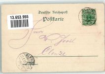 29471 W3136 Gartow , Elbe 1899 Lithographie Postamt Schloß Gartow Dorfstraße