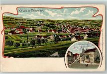 66564 W6682 Ottweiler Lithographie Wilhelmstraße