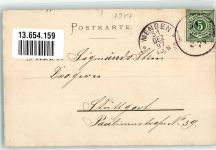88512 W7947 Mengen , Württ 1897 Gebrauchsspuren Lithographie Krankenhaus Hotel Bayer Bahnhof
