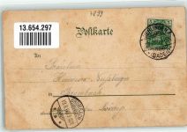 79777 W7899 Ühlingen 1900 Gebrauchsspuren Lithographie Mettmabrücke Schlüchttunnel Rehe