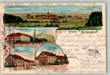 79777 W7899 Birkendorf , Schwarzw 1906 Lithographie Gasthaus zur Post Warenhaus Blatter Gasthaus Blatter