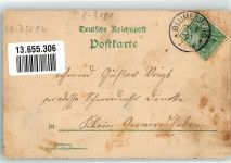 39164 O3101 Bottmersdorf 1901 Lithographie Gasthaus zum schwarzen Adler Dorfkirche