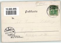 98553 O6056 Schleusingen 1904 Lithographie Gasthaus zur Sonne