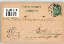 06542 O4702 Allstedt 1901 Lithographie Dom Kirche Schloss Marktplatz Stadtwappen Kriegerdenkmal