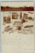 39343 O3241 Ackendorf b Haldensleben 1904 - Bahnhof Zuckerfabrik Kirche