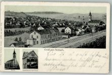 74743 W6966 Seckach 1910 - Geschäftshaus Frank Bahnhof