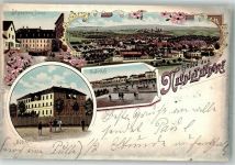 99192 O5103 Neudietendorf 1898 Lithographie Schwesternhaus Mädchen-Pensionat Bahnhof