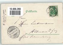 34474 W3549 Wrexen 1903 Lithographie Gasthaus Waldlust Garten Bahnhof Quast mit Bismarckturm