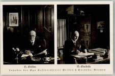 W2800 Bremen H. Oetken + B. Goedeke Inhaber der Kaffeerösterei Neujahrswünsche Kaffeewerbung 1936 Autograph