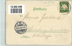 91077 W8524 Neunkirchen a. Brand 1902 Lithographie Kgl. Rentamt Hauptstraße