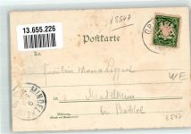 91171 W8547 Greding 1898 Lithographie Gerichtsgebäude Rathaus Rosenzweig
