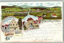 91077 W8524 Neunkirchen a. Brand 1899 Lithographie Forschheimer Tor Gasthaus Mehl