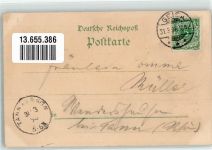 48317 W4406 Drensteinfurt 1898 Lithographie Marktplatz Amtsgebäude Bahnhof Schloß Landsberg