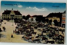 Johannisburg Pisz Foto AK Marktszene Rathaus