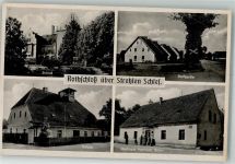 Strehlen Strzelin 1943 Foto AK Rothschloß Schloss Gasthaus Böhm Schule