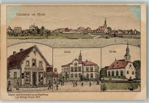 65462 W6095 Ginsheim-Gustavsburg - Kolonialwaren Rauch Schule Kirche