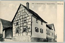99189 O5101 Witterda Foto AK Fell- und Darmhandlung Köhler Fachwerk