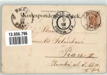 Podebrady Bad Podiebrad 1898 - Zehun Hotel Kirche Ort lt. Stempel