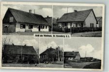 Rosenberg Susz 1939 Foto AK Windenau Gasthaus Kolloch Geschäft Tannebaum Zollhaus Schule