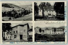 Schreibendorf Pisarzowice 1934 Foto AK Schloss Handlung Gemischtwaren Kristallwerke