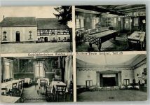 Waldau / Oberlausitz Wykroty 1930 Foto AK Gasthaus Gerichtskretscham Billard