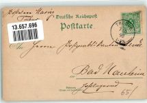 64569 W6085 Nauheim , Kr Groß-Gerau 1898 Lithographie Bahnof Grossherzogl. Bürgermeisteramt Gasthaus zum Schwäbischen Hof Bahnhofstraße
