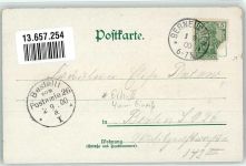 Berneuchen Barnowko 1900 Lithographie Gasthaus Stephan Postamt Schloss Kirche