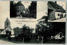 Wittgendorf Witkow 1908 Foto AK Posthilfstelle Burg Dorfstrasse