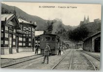 Covadonga Foto AK Bahnhof Eisenbahn