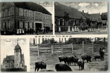 39517 O3511 Dolle Foto AK Geschäftshaus Pasche Gasthaus Stapelkrug Wildschweinfang